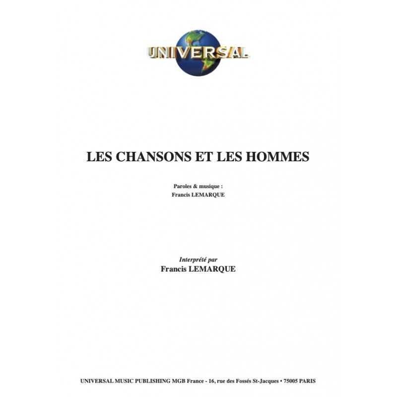 Sheet music LES CHANSONS ET LES HOMMES Francis Lemarque