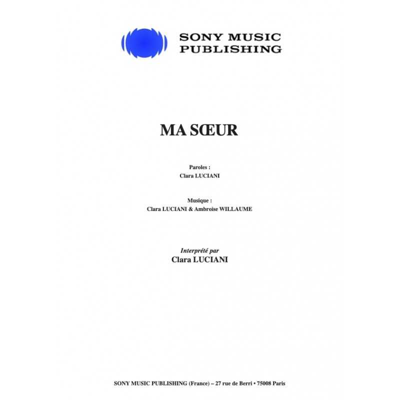 Partition MA SŒUR Clara Luciani