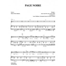 Partition PAGE NOIRE Hubert Félix Thiéfaine