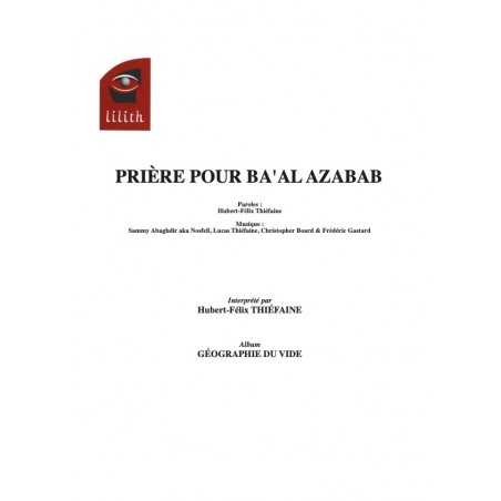 PRIÈRE POUR BA’AL AZABAB