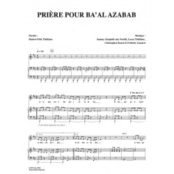 Partition PRIÈRE POUR BA’AL AZABAB Hubert Félix Thiéfaine