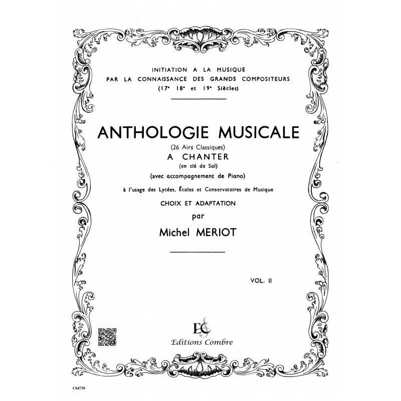 ANTHOLOGIE MUSICALE VOL.2 (26 AIRS CLASSIQUES)