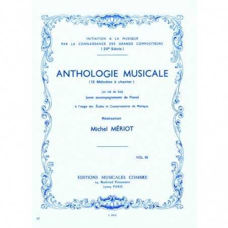 ANTHOLOGIE MUSICALE VOL.3 (12 MÉLODIES À CHANTER)