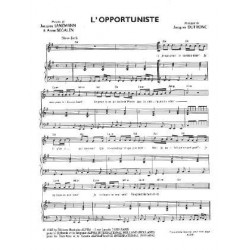 Sheet music L'OPPORTUNISTE Jacques Dutronc