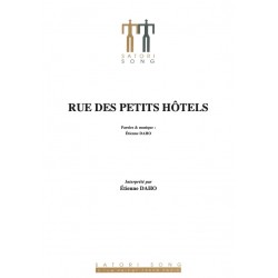 Partition RUE DES PETITS HÔTELS Etienne DAHO