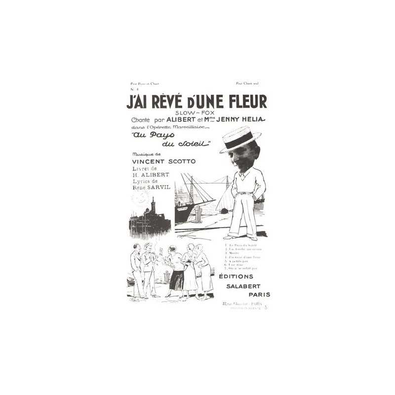 Sheet music J'AI RÊVÉ D'UNE FLEUR Alibert