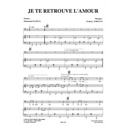 Sheet music JE TE RETROUVE L'AMOUR Da Silva