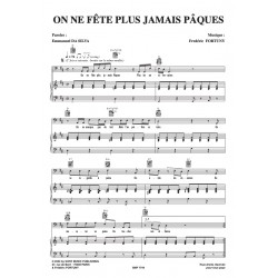 Sheet music ON NE FÊTE PLUS JAMAIS PÂQUES Da Silva