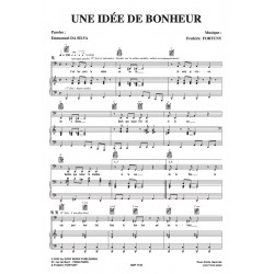 Partition UNE IDÉE DE BONHEUR Da Silva
