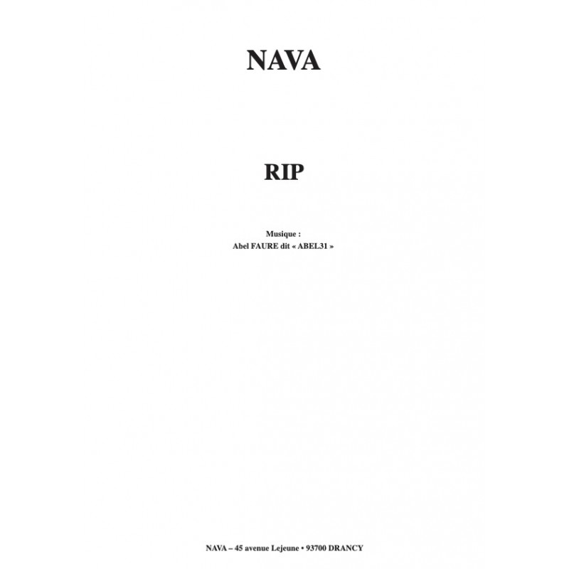 Sheet music RIP ABEL31