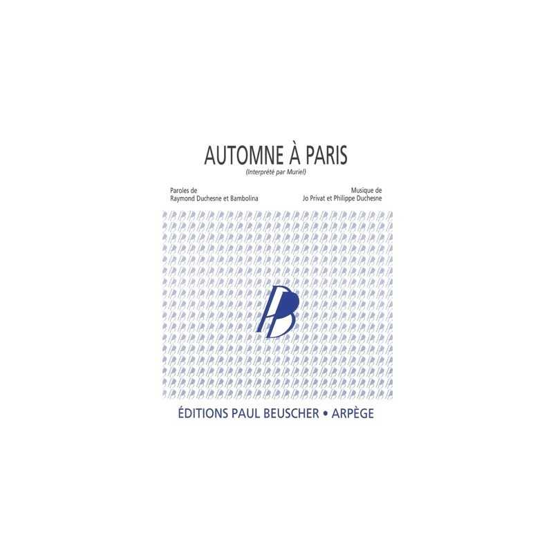 Partition AUTOMNE A PARIS MURIEL