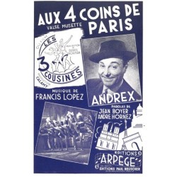 Partition AUX 4 COINS DE PARIS ANDREX