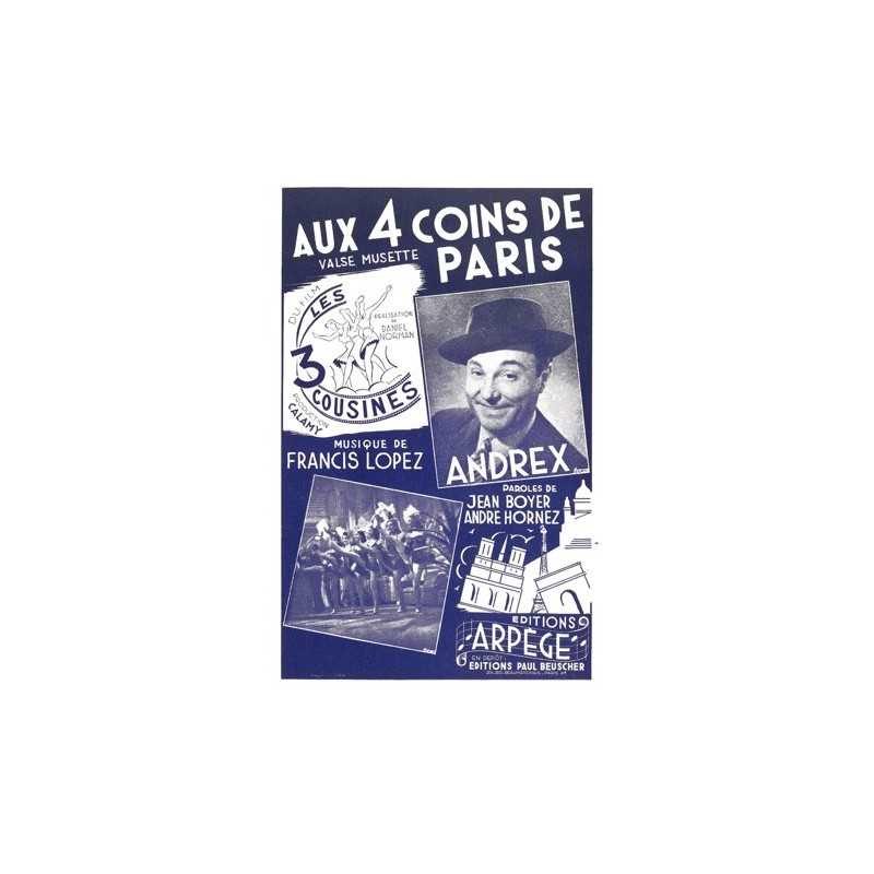 Partition AUX 4 COINS DE PARIS ANDREX