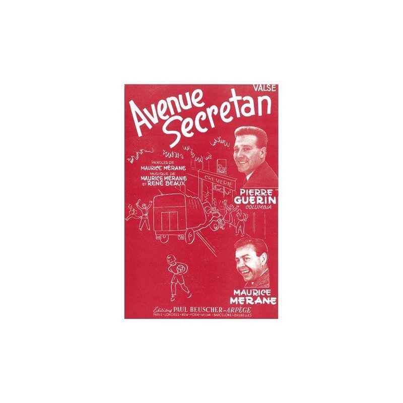 Partition AVENUE SECRETAN Pierre GUERIN & Maurice MERANE