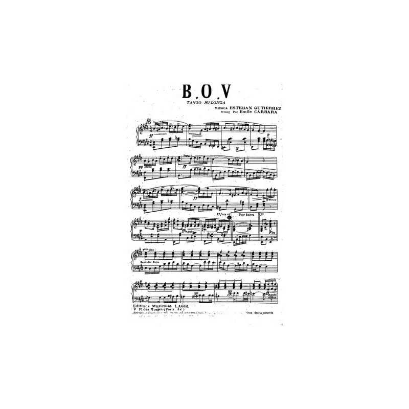 Partition B.O.V Emile CARRARA