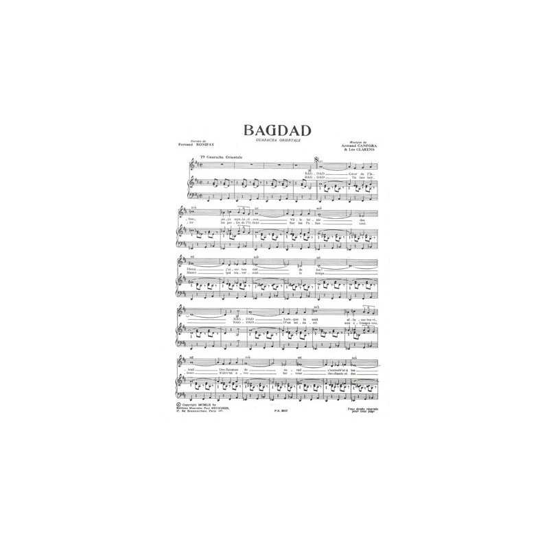 Partition BAGDAD Léo CLARENS