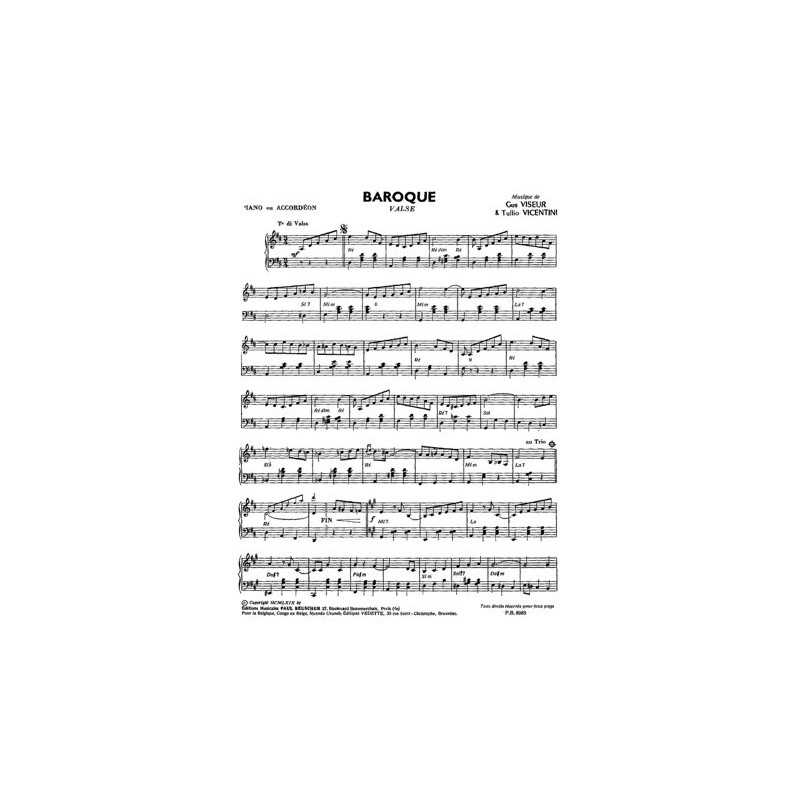 Partition BAROQUE Gus VISEUR