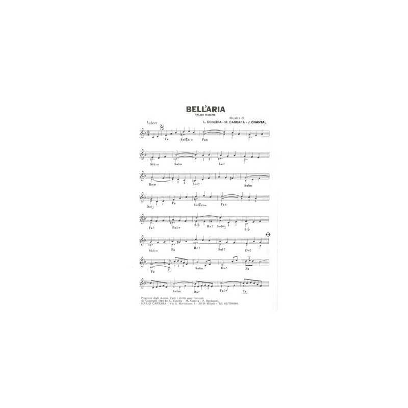 Partition BELL'ARIA Louis CORCHIA
