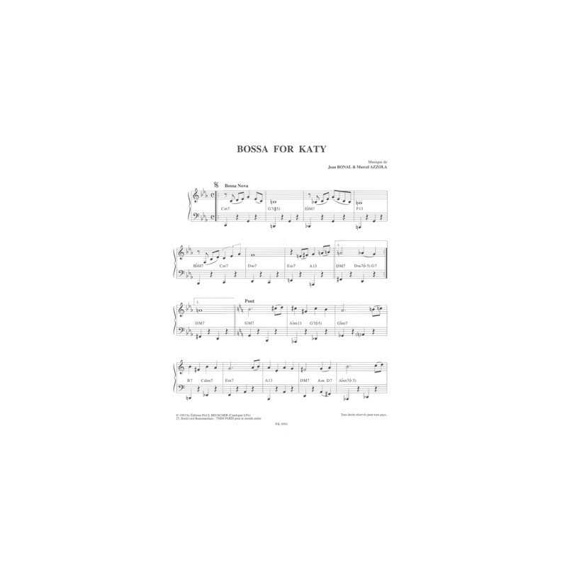 Partition BOSSA FOR KATY Marcel AZZOLA