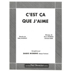Partition C'EST ÇA QUE J'AIME Dario MORENO