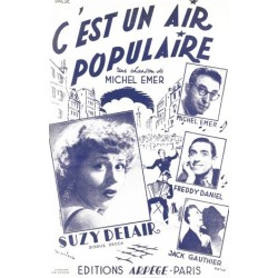 Partition C'EST UN AIR POPULAIRE Suzy DELAIR