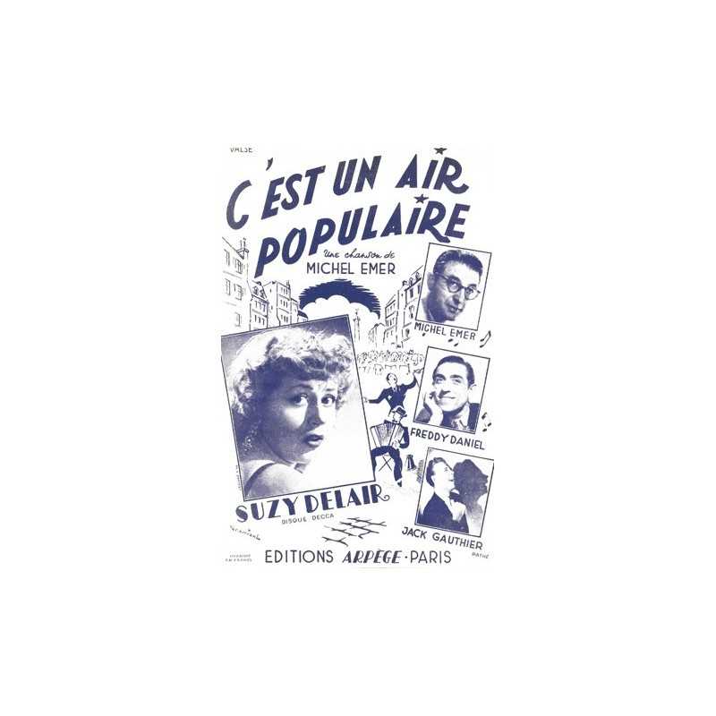 Partition C'EST UN AIR POPULAIRE Suzy DELAIR