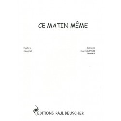 Partition CE MATIN MEME Edith PIAF