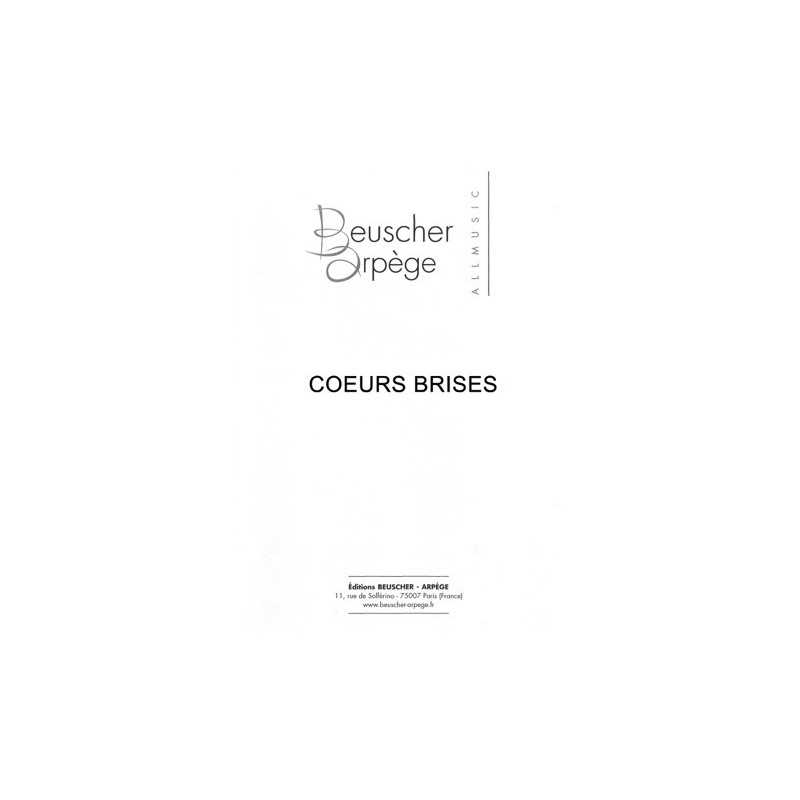 Partition COEURS BRISES (HEARTBREAKER) Marc PROVANCE