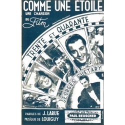 Partition COMME UNE ETOILE Georges GUETARY