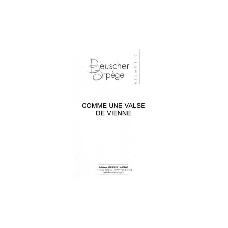Partition COMME UNE VALSE DE VIENNE Pascal SEVRAN