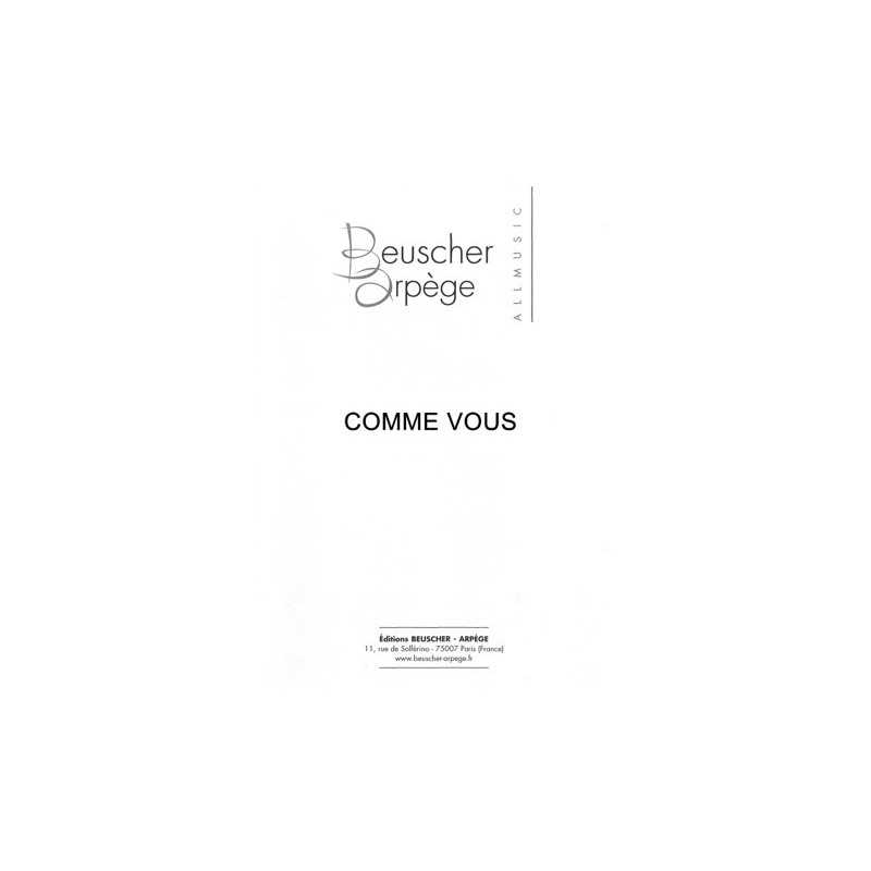 Partition COMME VOUS Gaston GABAROCHE