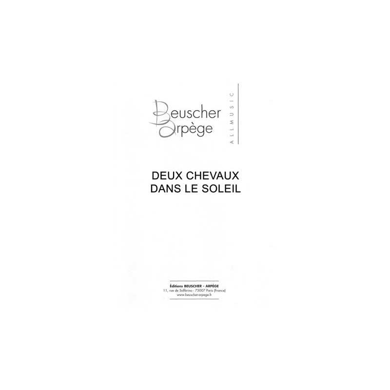 Partition DEUX CHEVAUX DANS LE SOLEIL (DOS CABALLOS EN EL SOL) Hubert ITHIER