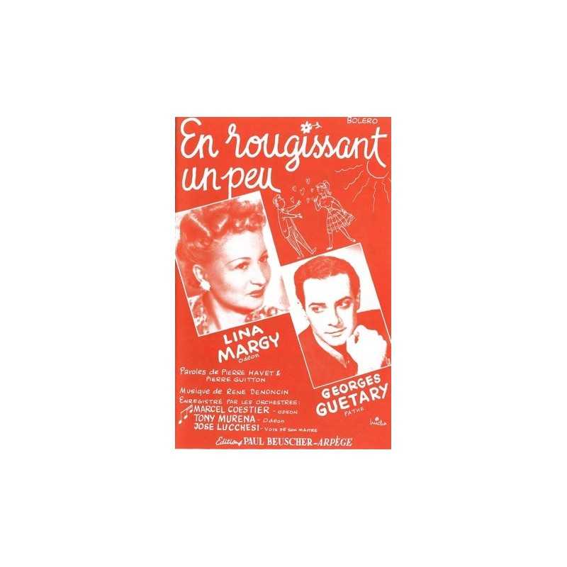 Partition EN ROUGISSANT UN PEU Lina MARGY