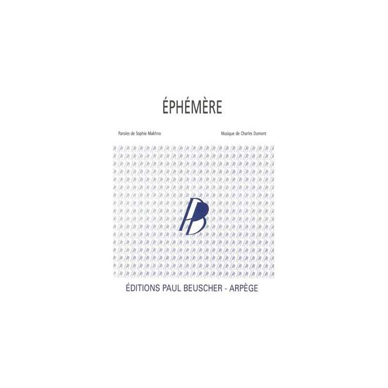 Partition EPHEMERE Charles DUMONT