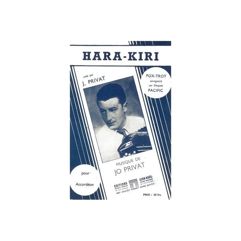 Partition HARA-KIRI Jo PRIVAT