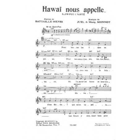 HAWAI NOUS APPELLE…