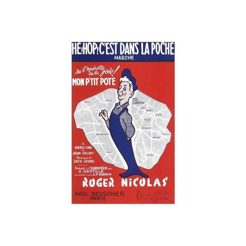 Partition HE ! HOP ! C'EST DANS LA POCHE Roger NICOLAS
