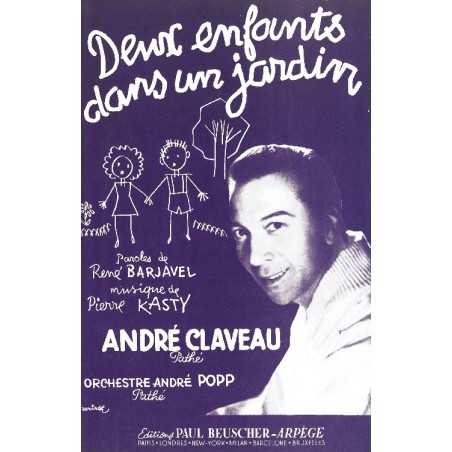 DEUX ENFANTS DANS UN JARDIN