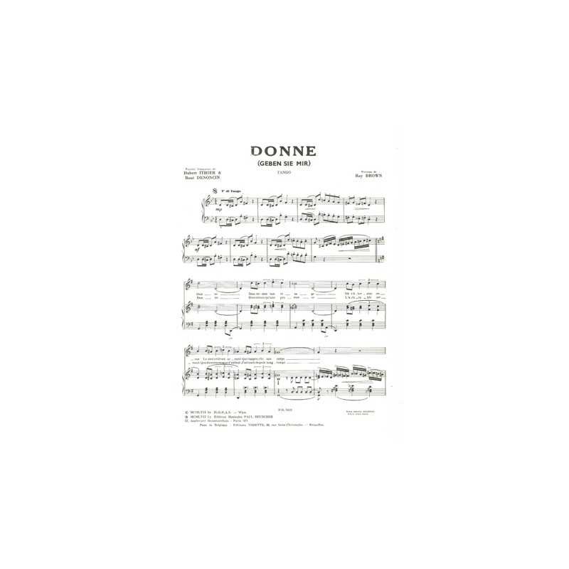 Partition DONNE (GEBEN SIE MIR) Ray BROWN