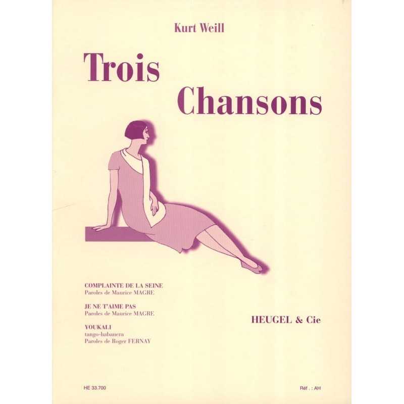 3 sings by Kurt Weill for Vocal and Piano