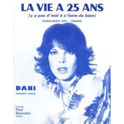 Sheet music LA VIE À 25 ANS DANI Eurovision