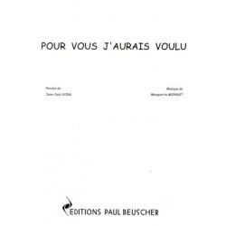 Sheet music POUR VOUS J'AURAIS VOULU