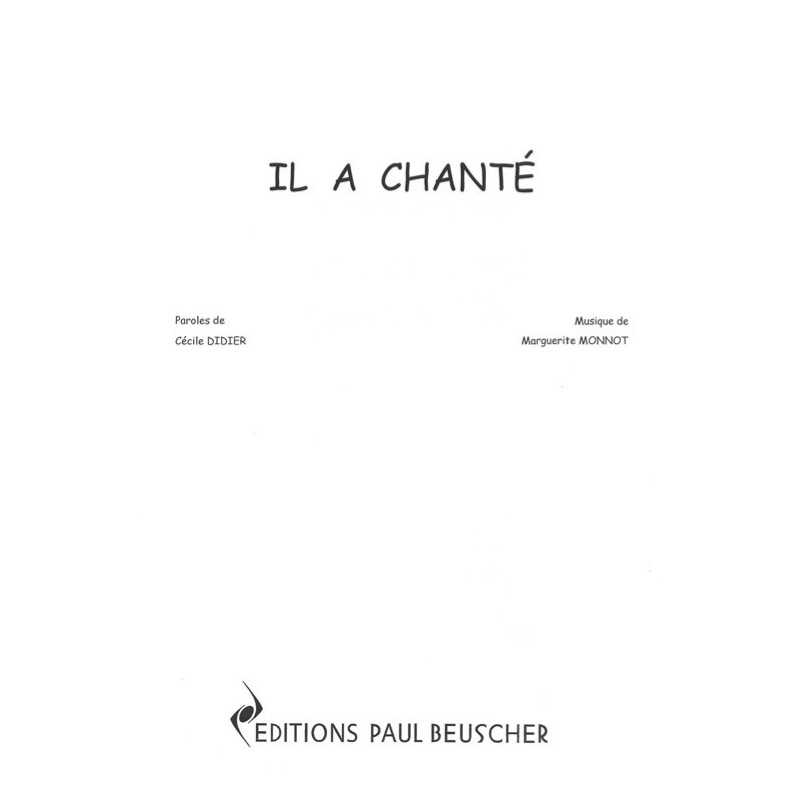 Partition IL A CHANTÉ Édith PIAF