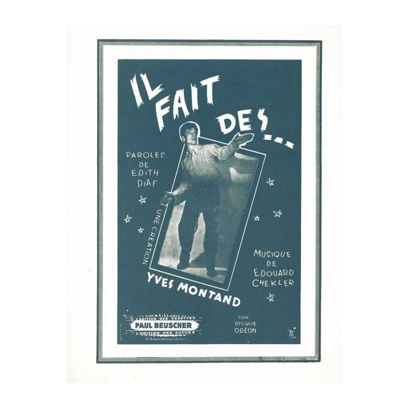 Partition IL FAIT DES Yves MONTAND