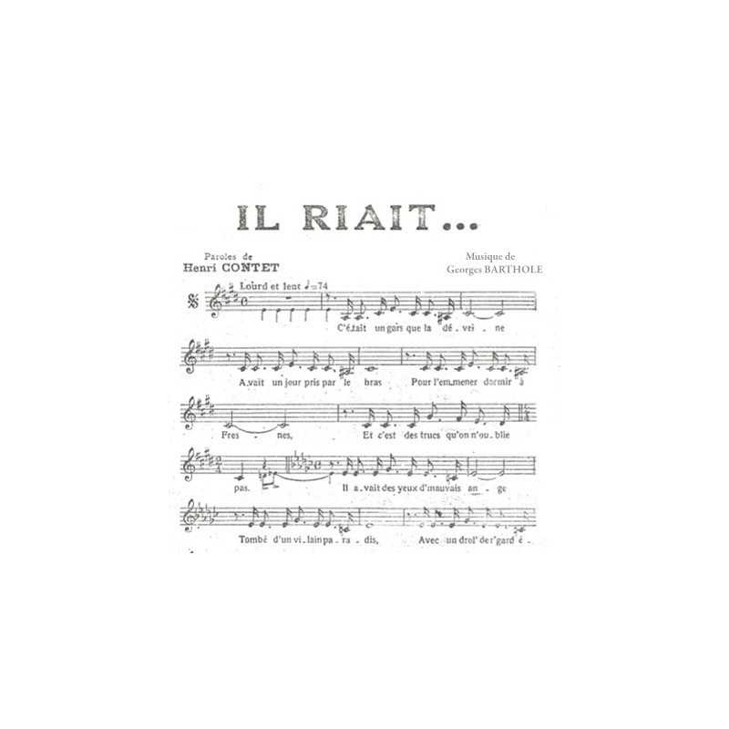 Partition IL RIAIT Édith PIAF