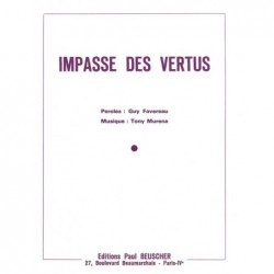 Partition IMPASSE DES VERTUS Tony MURENA