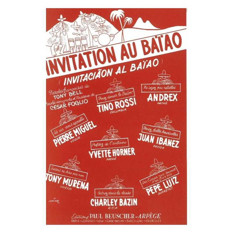 Partition INVITATION AU BAÏAO (INVITACIAON AL BAÏAO) Tino ROSSI