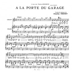 Partition A LA PORTE DU GARAGE Charles Trenet
