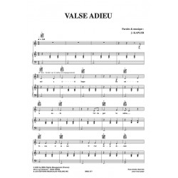 Partition VALSE ADIEU Céline Dion pdf