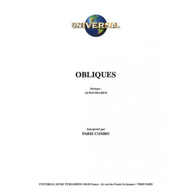 Sheet music OBLIQUES PARIS COMBO